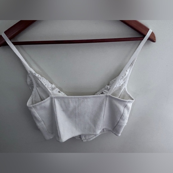 NWT Free people White button down cropped tank top Size: Medium - Picture 4 of 8